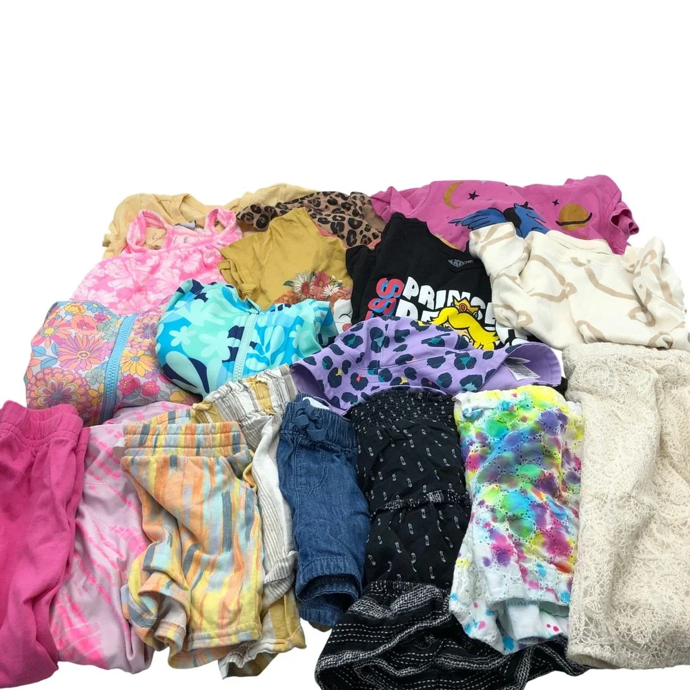 Girls 6X/6-7 Spring Summer Clothing BUNDLE Lot Short Sleeve Tops Bottoms